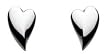  Kit Heath 40FTHP Ladies Plain Edged Heart Stud Earrings