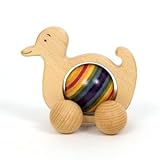 Duck Push Toy with Rainbow Ball