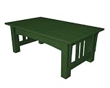 Recycled Earth-Friendly Outdoor Patio Mission Style Coffee Table - Forest Green