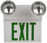 Cooper Lighting 120/277v Self Pwrd Grn 2 Head Led Exit Sign
