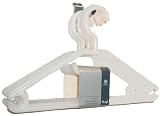 H & L Russel Plastic Clothes Hanger Set of 10, Transluscent White, 33 cm