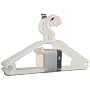 H & L Russel Plastic Clothes Hanger Set of 10, Transluscent White, 33 cm