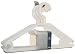 H & L Russel Plastic Clothes Hanger Set of 10, Transluscent White, 33 cm