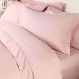 Luxury Solid Blush 300 Thread Count Full/Queen Size Duvet Cover Set 100 % Egyptian Cotton with matching pillow shams 300TC