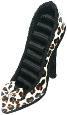 Fabulous Shoe Jewelry Ring Holder - High Heel Ring Jewelry Stand (Faux Leopard Fur)