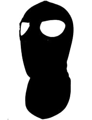 Black 2 Eye Hole Cotton Balaclava Full Hood Face Mask Helmet Liner Swat Usa Made