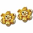 14kt Yellow Gold Floral Citrine Earrings