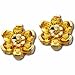 14kt Yellow Gold Floral Citrine Earrings