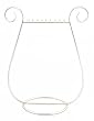 NECKLACE DISPLAY / HOLDER - HARP SHAPE - SILVER METAL ~ 18 HOOKS HOLD TONS OF NECKLACES AND BRACELETS!