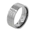 8mm Wide Mens Titanium Etched Celtic Knot Pattern Wedding Band Ring (Size 8,9,10,11,12,13)