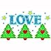 Love Christmas Tree Denim Adult T-Shirt