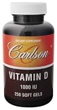 Carlson Laboratories - Vitamin D, 1000 IU, 250 softgels