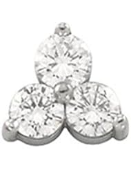 14K White Gold Three-Stone Diamond Pendant - 1.50 Ct. -- LIFETIME WARRANTY