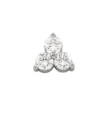 14K White Gold Three-Stone Diamond Pendant - 1.20 Ct. -- LIFETIME WARRANTY