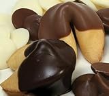 100 Milk Chocolate Dipped Wedding Fortune Cookies Individually Wrapped