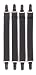 Rothco Black Military 4-Piece Straight Shirt Stays