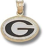 Georgia Bulldogs 14KT Gold G 3/8 Enamel Pendant