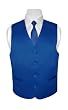 BOY'S Solid ROYAL BLUE Color Dress Vest NeckTie Set