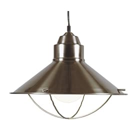 Kenroy Home 66349BS Harbor 16-Inch Pendant, Brushed Steel