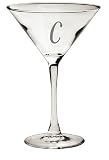 Culver Inc., Monogram C 2 Piece Martini Glass Set