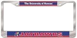 Kansas Jayhawks NCAA Metal License Plate Frame
