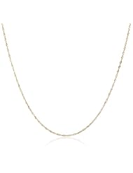 Klassics 10k Yellow Gold 1.35mm Solid Singapore Chain Necklace