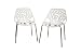 Birch Sapling White Plastic Accent / Dining Chair, Set of 2