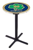 36" Notre Dame Shamrock Counter Height Pub Table - Cross Legs - NCAA