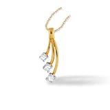 3 Diamond Round Pendant