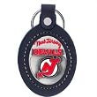New Jersey Devils Large Leather & Pewter Team Key Fob