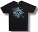 HIM - Blue Logo - Black 30 Singles Ringspun Cotton T-Shirt