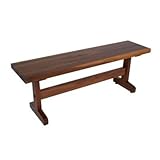 IMAGE OF John Boos WAL-FARM-BNCH-XX Trestle Dining Bench in Walnut Bench Length: 72