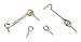Tools & Hardware : 2-Piece Gate Hook and Eye Set - Regular and Spring-Loaded Safety Latch
