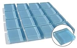Reflections Glass 1x1" Mosaic Tile Clear Light Blue
