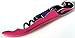 Pink Corkscrew Doubled Hinged Waiters Wine Key Bottle Opener with Foil Cutter