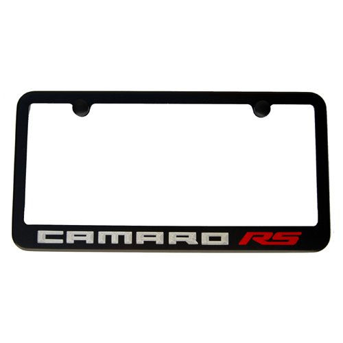 2010 2011 2012 2013 2014 Chevrolet Camaro RS Satin-Black License Plate Frame