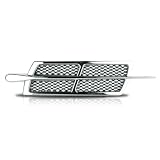 Rectangle Chrome Fender Side Vents Chrome and Black - 2 Ports