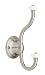 Liberty Hardware B43020Z-SN-C Coat and Hat Hook with Porcelain Knob, Satin Nickel