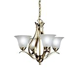 Kichler Lighting 2019AB 4 Light Dover Chandelier, Antique Brass