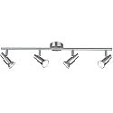 Deckenstrahler Halogen 4-flammig Edelstahl