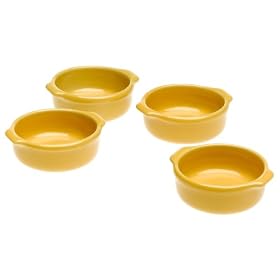 Emile Henry Miniature Casserole Dishes, Set of 4, Citron Yellow by Emile Henry