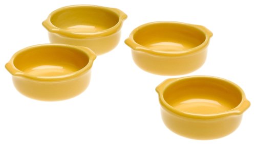 Emile Henry Miniature Casserole Dishes, Set of 4, Citron Yellow
