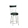 Hillsdale Benson 26-Inch Swivel Counter Stool, Gray Powder-Coated Finish with Black Vinyl