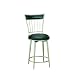 Hillsdale Benson 30-Inch Swivel Barstool, Gray Powder-Coated Finish with Black Vinyl