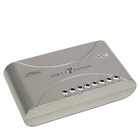 Dynex 7-Port Powered USB Hub (Silver)