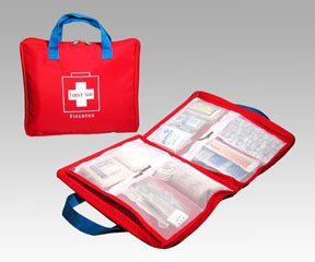 Briefcase First Aid Kit Red (case w/supplies)