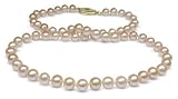 5.5x6mm Peach Freshwater cultured pearl necklace - B0002UEMBQ