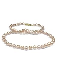 5.5x6mm Peach Freshwater cultured pearl necklace