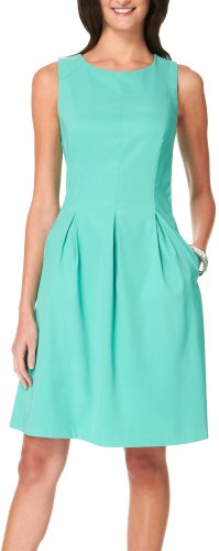 AGB Petite Pleated Pocket Dress AQUA 14