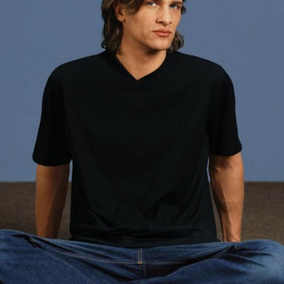 Schiesser Basic T-Shirt 008151, V-Ausschnitt, 
